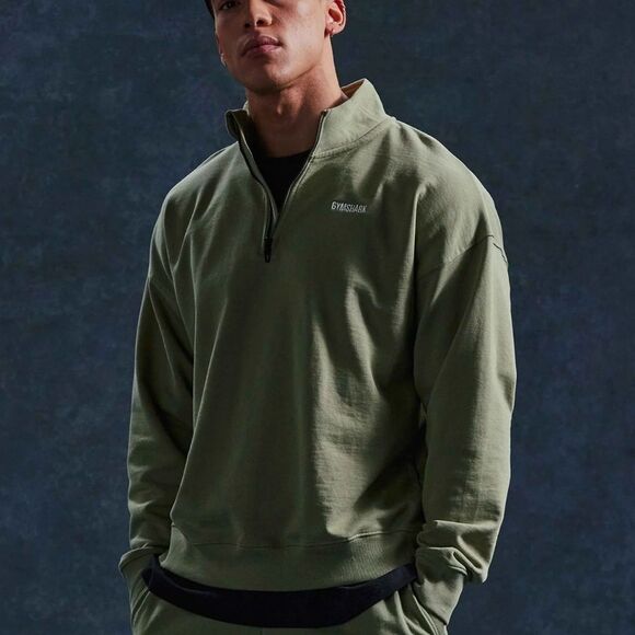 Gymshark REST DAY SWEATS 1/4 ZIP
Oversized Fit XS Sage Green NWT in packaging‎ - Picture 2 of 7